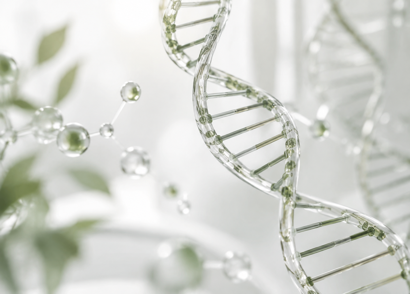Composição visual sobre DNA, genes e informações genéticas