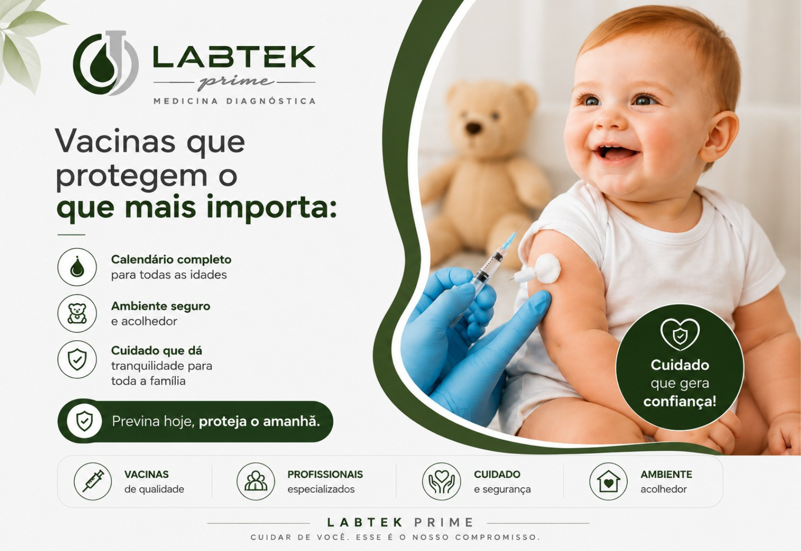 Equipe do Labteck Prime operando analisador laboratorial automatizado